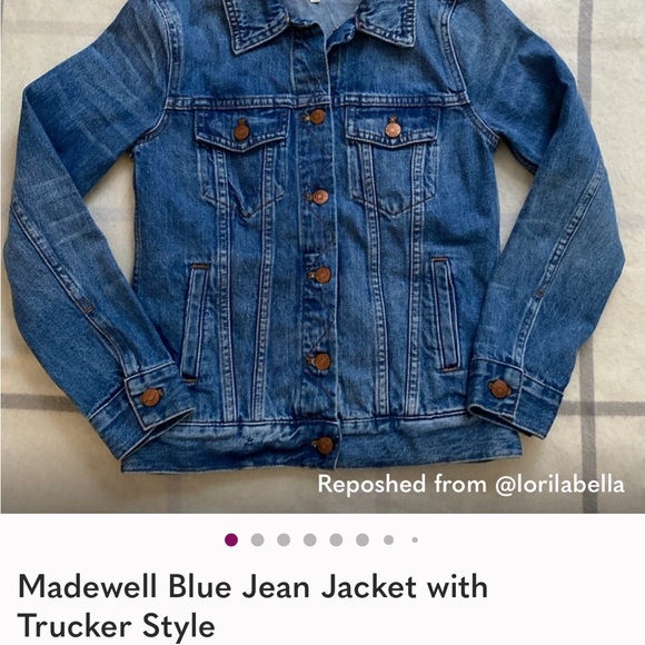 Madewell Blue Jean Jacket with Trucker Style - Picture 5 of 5